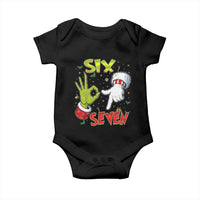 Funny Six Seven Christmas Baby Onesie 67 Meme Xmas Santa Elf Hand Gen Alpha - Wonder Print Shop