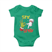 Funny Six Seven Christmas Baby Onesie 67 Meme Xmas Santa Elf Hand Gen Alpha - Wonder Print Shop