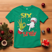 Funny Six Seven Christmas T Shirt 67 Meme Xmas Santa Elf Hand Gen Alpha - Wonder Print Shop