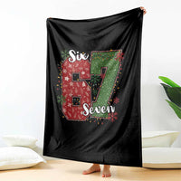 67 Christmas Throw Blanket Funny Six Seven Meme Gen Alpha Slang Snowflake - Wonder Print Shop