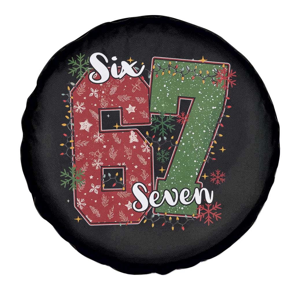 67 Christmas Spare Tire Cover Funny Six Seven Meme Gen Alpha Slang Snowflake - Wonder Print Shop