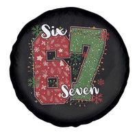 67 Christmas Spare Tire Cover Funny Six Seven Meme Gen Alpha Slang Snowflake - Wonder Print Shop