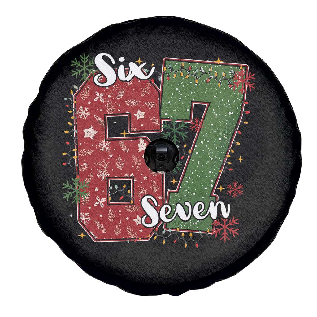 67 Christmas Spare Tire Cover Funny Six Seven Meme Gen Alpha Slang Snowflake - Wonder Print Shop