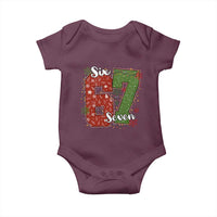 67 Christmas Baby Onesie Funny Six Seven Meme Gen Alpha Slang Snowflake - Wonder Print Shop