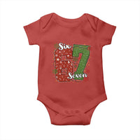 67 Christmas Baby Onesie Funny Six Seven Meme Gen Alpha Slang Snowflake - Wonder Print Shop