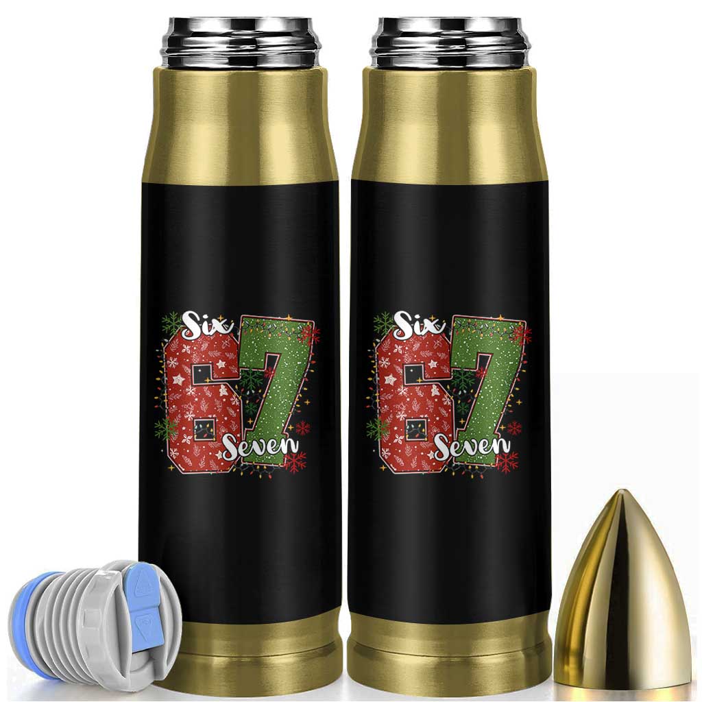67 Christmas Bullet Tumbler Funny Six Seven Meme Gen Alpha Slang Snowflake - Wonder Print Shop