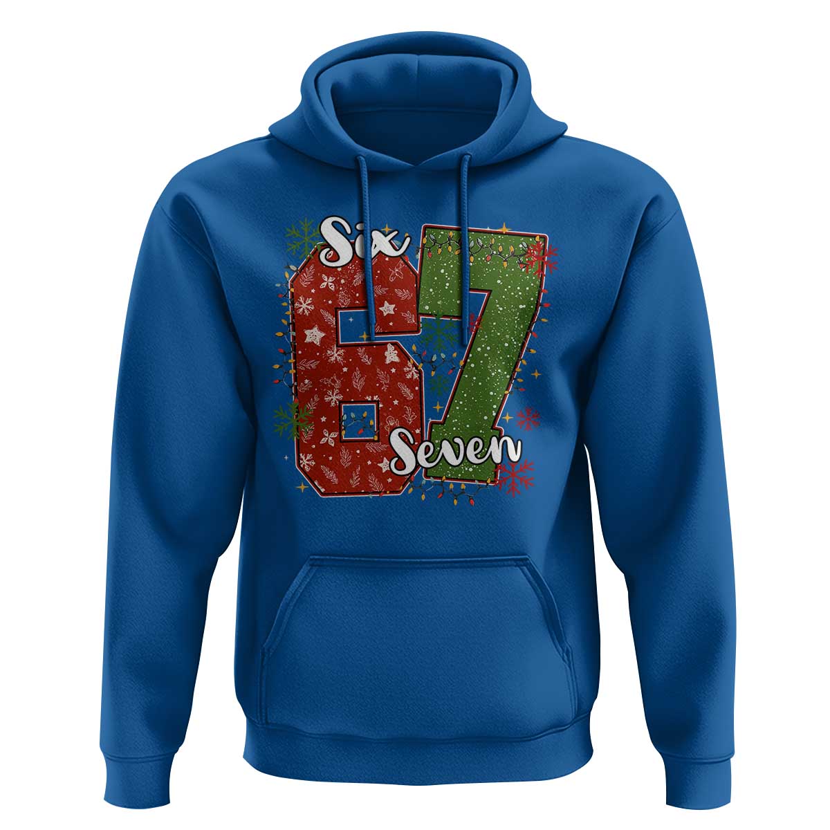 67 Christmas Hoodie Funny Six Seven Meme Gen Alpha Slang Snowflake - Wonder Print Shop
