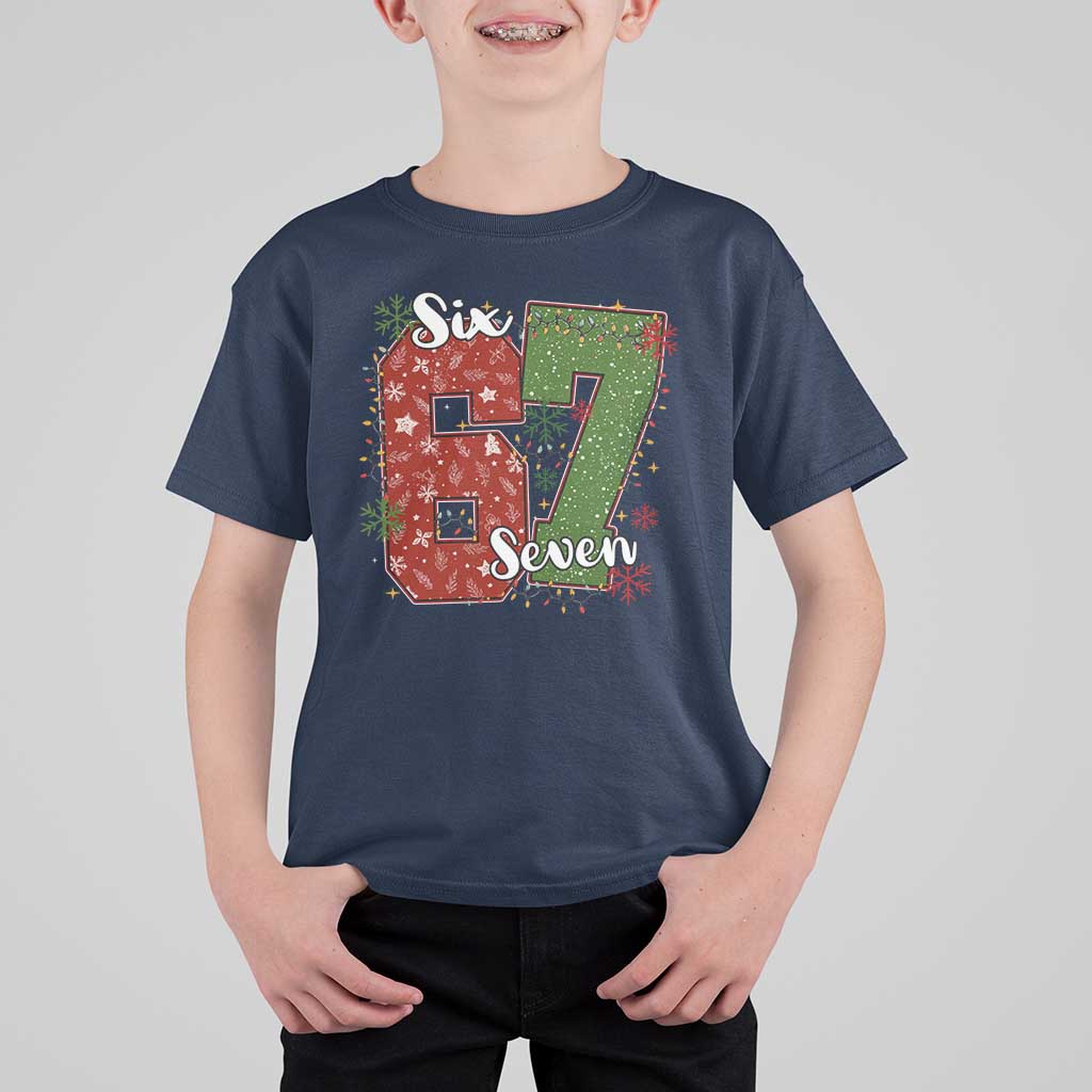 67 Christmas T Shirt For Kid Funny Six Seven Meme Gen Alpha Slang Snowflake - Wonder Print Shop