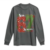 67 Christmas Long Sleeve Shirt Funny Six Seven Meme Gen Alpha Slang Snowflake - Wonder Print Shop