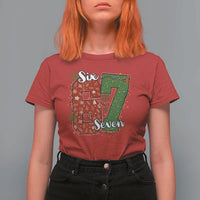 67 Christmas T Shirt For Women Funny Six Seven Meme Gen Alpha Slang Snowflake - Wonder Print Shop