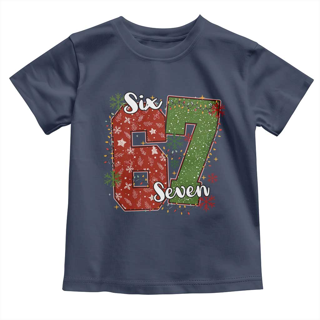 67 Christmas Toddler T Shirt Funny Six Seven Meme Gen Alpha Slang Snowflake - Wonder Print Shop