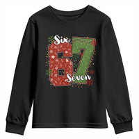 67 Christmas Youth Sweatshirt Funny Six Seven Meme Gen Alpha Slang Snowflake - Wonder Print Shop