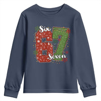 67 Christmas Youth Sweatshirt Funny Six Seven Meme Gen Alpha Slang Snowflake - Wonder Print Shop