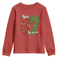 67 Christmas Youth Sweatshirt Funny Six Seven Meme Gen Alpha Slang Snowflake - Wonder Print Shop