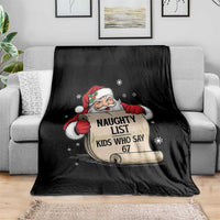 Funny 67 Christmas Throw Blanket Naughty List Kids Who Say Six Seven Santa - Wonder Print Shop