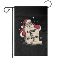 Funny 67 Christmas Garden Flag Naughty List Kids Who Say Six Seven Santa - Wonder Print Shop