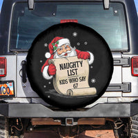 Funny 67 Christmas Spare Tire Cover Naughty List Kids Who Say Six Seven Santa - Wonder Print Shop