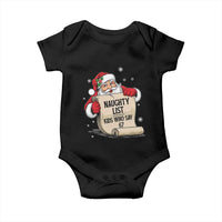 Funny 67 Christmas Baby Onesie Naughty List Kids Who Say Six Seven Santa - Wonder Print Shop