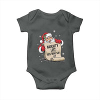 Funny 67 Christmas Baby Onesie Naughty List Kids Who Say Six Seven Santa - Wonder Print Shop