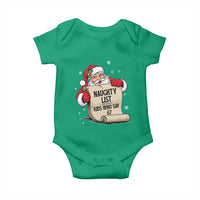 Funny 67 Christmas Baby Onesie Naughty List Kids Who Say Six Seven Santa - Wonder Print Shop
