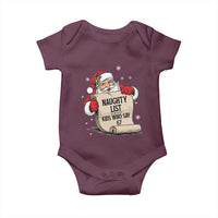 Funny 67 Christmas Baby Onesie Naughty List Kids Who Say Six Seven Santa - Wonder Print Shop