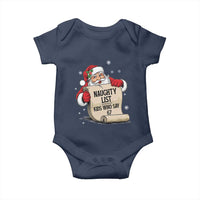 Funny 67 Christmas Baby Onesie Naughty List Kids Who Say Six Seven Santa - Wonder Print Shop
