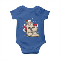 Funny 67 Christmas Baby Onesie Naughty List Kids Who Say Six Seven Santa - Wonder Print Shop