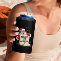Funny 67 Christmas 4 in 1 Can Cooler Tumbler Naughty List Kids Who Say Six Seven Santa - Wonder Print Shop