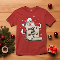 Funny 67 Christmas T Shirt Naughty List Kids Who Say Six Seven Santa - Wonder Print Shop