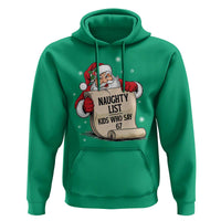 Funny 67 Christmas Hoodie Naughty List Kids Who Say Six Seven Santa - Wonder Print Shop
