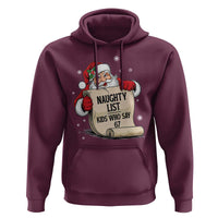 Funny 67 Christmas Hoodie Naughty List Kids Who Say Six Seven Santa - Wonder Print Shop