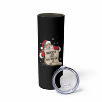 Funny 67 Christmas Skinny Tumbler Naughty List Kids Who Say Six Seven Santa - Wonder Print Shop