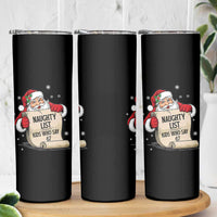 Funny 67 Christmas Skinny Tumbler Naughty List Kids Who Say Six Seven Santa - Wonder Print Shop