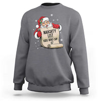 Funny 67 Christmas Sweatshirt Naughty List Kids Who Say Six Seven Santa - Wonder Print Shop