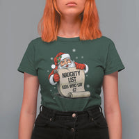 Funny 67 Christmas T Shirt For Women Naughty List Kids Who Say Six Seven Santa - Wonder Print Shop