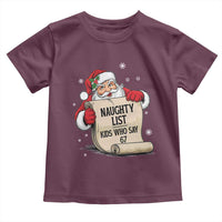 Funny 67 Christmas Toddler T Shirt Naughty List Kids Who Say Six Seven Santa - Wonder Print Shop