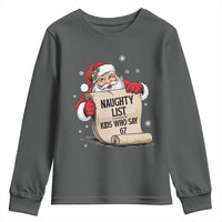 Funny 67 Christmas Youth Sweatshirt Naughty List Kids Who Say Six Seven Santa - Wonder Print Shop