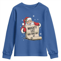 Funny 67 Christmas Youth Sweatshirt Naughty List Kids Who Say Six Seven Santa - Wonder Print Shop