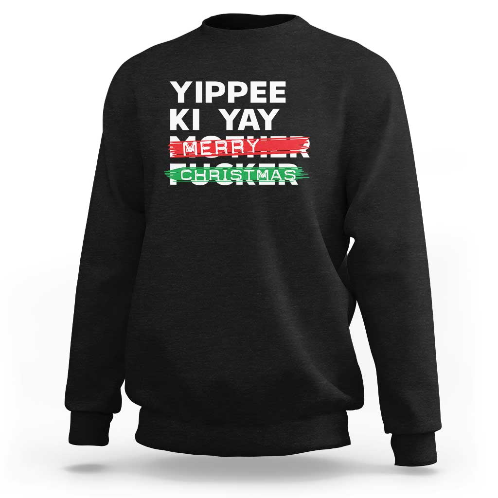 Funny Yippee Ki Yay Merry Christmas Sweatshirt Nakatomi Plaza Brushed - Wonder Print Shop