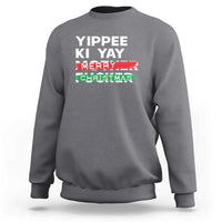Funny Yippee Ki Yay Merry Christmas Sweatshirt Nakatomi Plaza Brushed - Wonder Print Shop