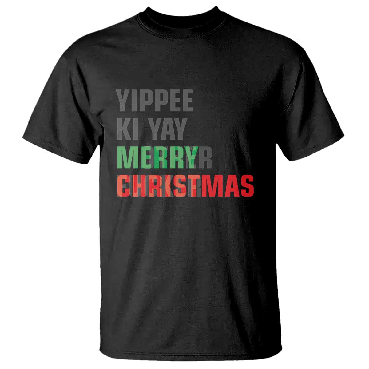 Funny Yippee Ki Yay Merry Christmas T Shirt Xmas Nakatomi Plaza Hiden Text - Wonder Print Shop