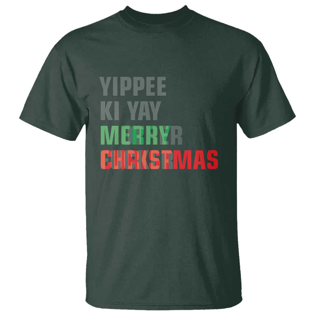 Funny Yippee Ki Yay Merry Christmas T Shirt Xmas Nakatomi Plaza Hiden Text - Wonder Print Shop