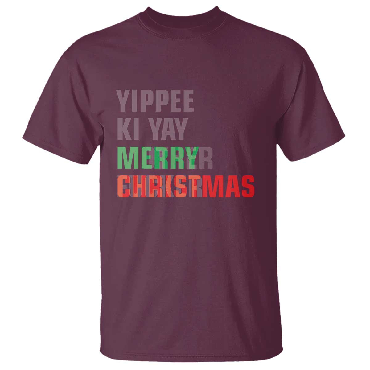 Funny Yippee Ki Yay Merry Christmas T Shirt Xmas Nakatomi Plaza Hiden Text - Wonder Print Shop