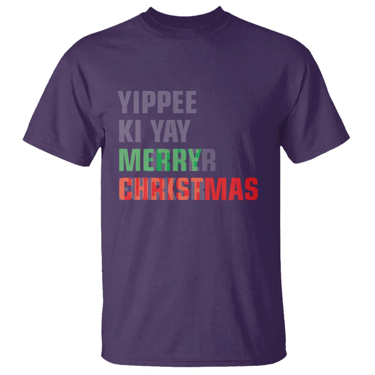 Funny Yippee Ki Yay Merry Christmas T Shirt Xmas Nakatomi Plaza Hiden Text - Wonder Print Shop