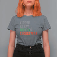 Funny Yippee Ki Yay Merry Christmas T Shirt For Women Xmas Nakatomi Plaza Hiden Text - Wonder Print Shop