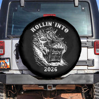 Funny Cowboy Raccoon Rollin Into 2026 Spare Tire Cover New Year Dumpster Fire 2026 Rodeo - Wonder Print Shop