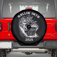 Funny Cowboy Raccoon Rollin Into 2026 Spare Tire Cover New Year Dumpster Fire 2026 Rodeo - Wonder Print Shop