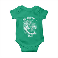 Funny Cowboy Raccoon Rollin Into 2026 Baby Onesie New Year Dumpster Fire 2026 Rodeo - Wonder Print Shop