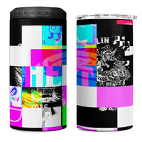 Funny Cowboy Raccoon Rollin Into 2026 4 in 1 Can Cooler Tumbler New Year Dumpster Fire 2026 Rodeo - Wonder Print Shop