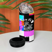 Funny Cowboy Raccoon Rollin Into 2026 4 in 1 Can Cooler Tumbler New Year Dumpster Fire 2026 Rodeo - Wonder Print Shop